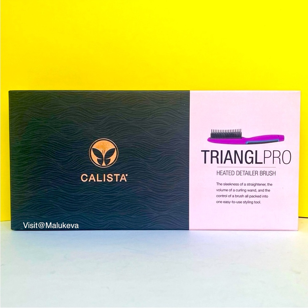 Calista TrianglPro Heated Detailer Brush Straightener Hair Styling Tool New